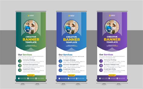 Modern Roll Up Banner Design X Banner Standee Pull Up Design For