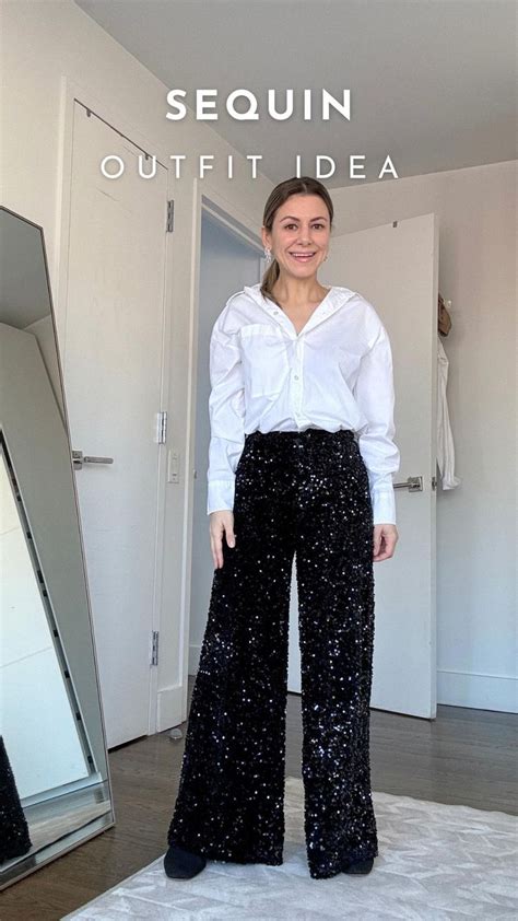 Sequin Black Pants Outfit Inspo Video In Black Pants Outfit