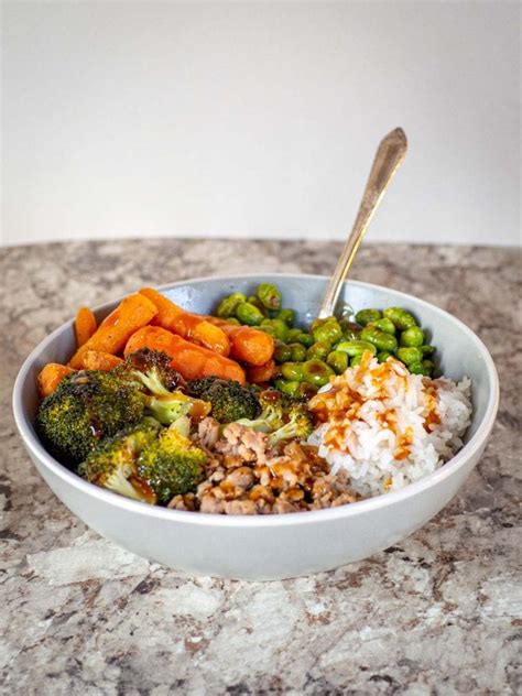 Teriyaki Rice Bowl With Ground Turkey The Nessy Kitchen