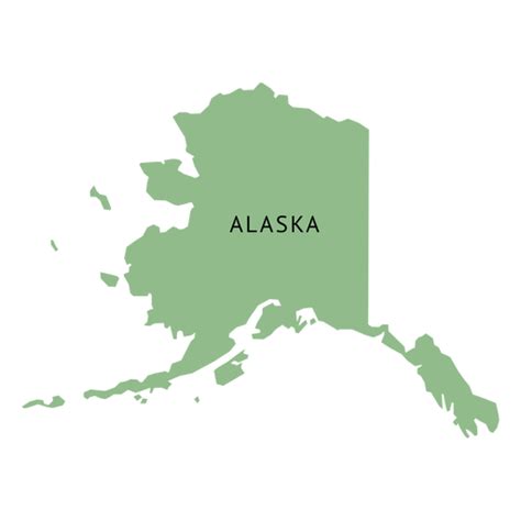 Alaska State Plain Map Png And Svg Design For T Shirts