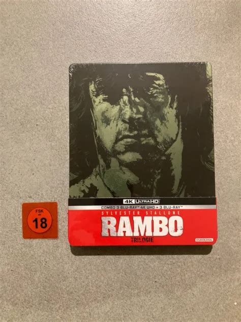 RAMBO TRILOGIE 4K UHD Blu Ray Steelbook NEU OVP OOP Rar Teil 1 3 FSK