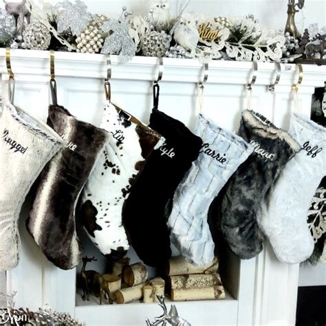 22 Faux Fur Christmas Stockings Personalized Monogram Etsy