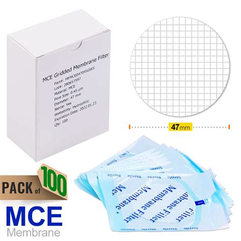 Sterile Mce Gridded Membrane 47 Pore 0 45um Lab Supply Pack Of