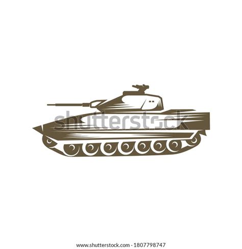 Battle Tank Logo Design Vector Camouflage Stock Vector Royalty Free