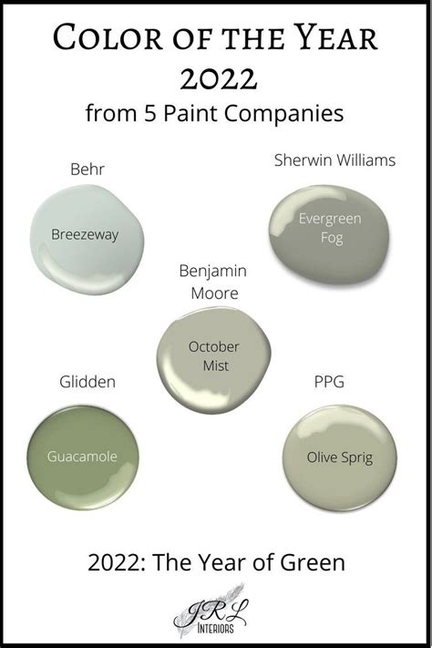 Paint Pairings for Benjamin Moore Color of the Year 2022: October Mist ...