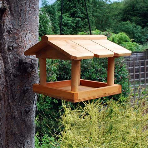 Hanging Wooden Garden Bird Table