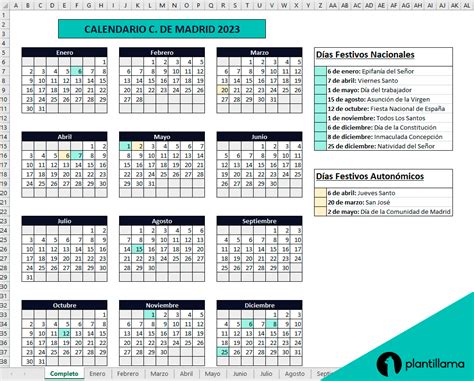 Calendario Laboral C De Madrid En Excel Gratis