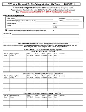 Fillable Online Doc Reclassification Request For My Team Fax