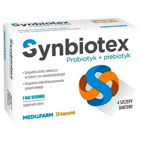 SYNBIOTEX PROBIOTYK Z PREBIOTYKIEM 20 KAPSUŁEK 13416715207 Allegro pl