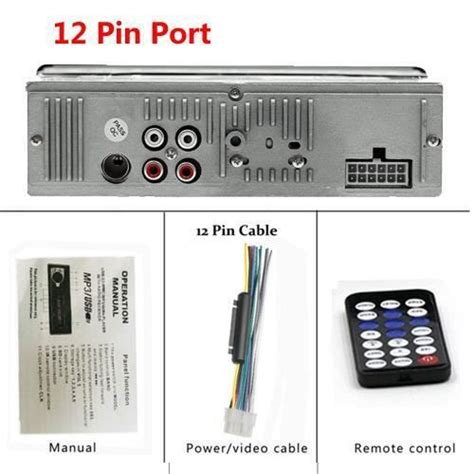 Port de 12 broches Autoradio stéréo Bluetooth récepteur FM entrée