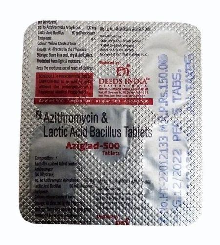 Azithromycin Lactic Acid Bacillus Tablet 500 Mg At Rs 1500 Box In Tirupati