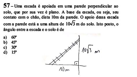 Uma Escada Apoiada Em Uma Parede Perpendicular Ao Solo Que Por Sua