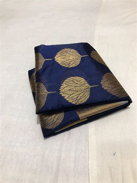 Buy Navy Blue Chanderi Pattu Silk Saree Ra Online In India