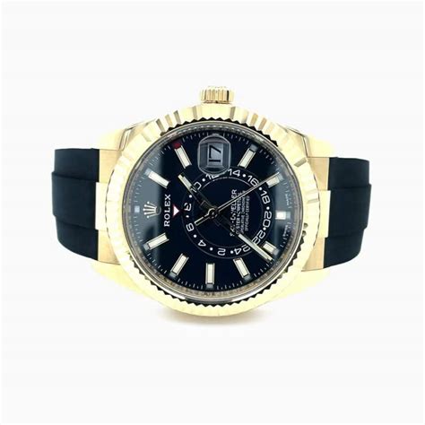 Cagau Rolex Sky Dweller 42 Mm Yellow Gold Oysterflex