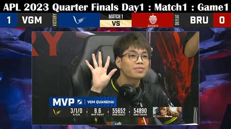 Apl Game Bru Vs Vgm Day Match Quarter Finals Rov Arena Of Valor