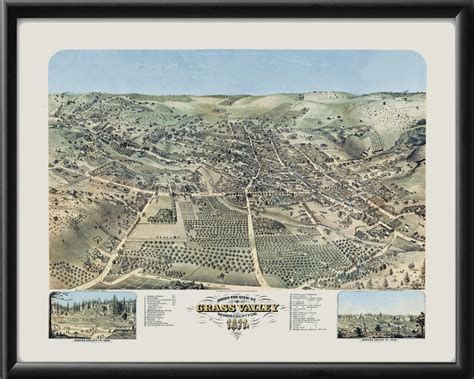 Grass Valley, California, 1871 | Vintage City Maps