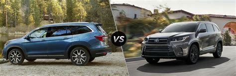 2019 Honda Pilot vs 2019 Toyota Highlander