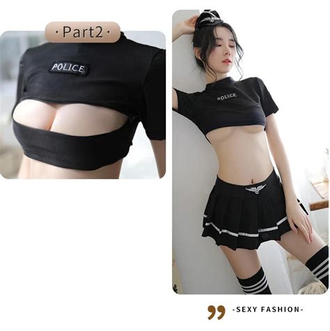 Sexy Costume Lingerie Dress Uniform Cosplay Policeman Seduction Suit