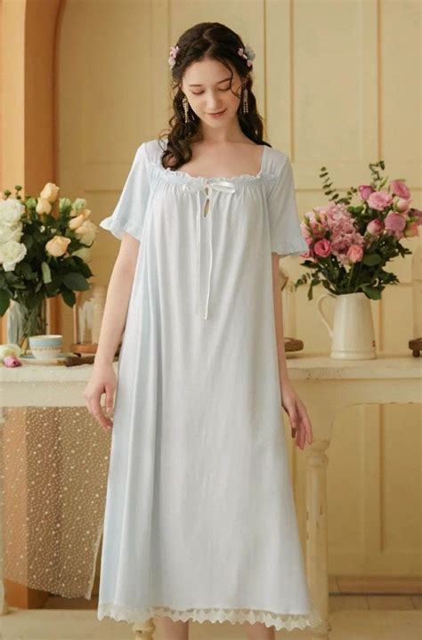 Summer Elegant Nightgown Square Neck White Dress Short Etsy Canada