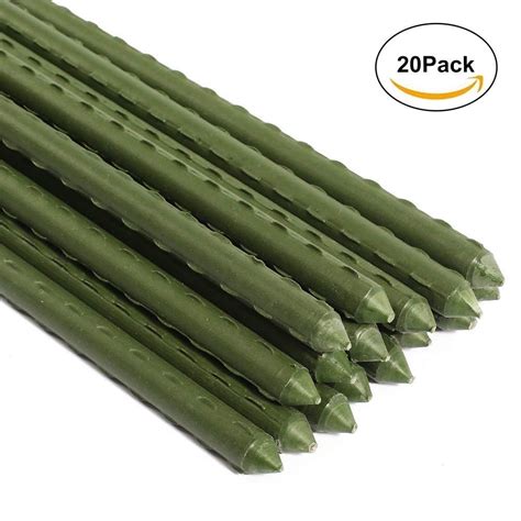 Mr Garden Sturdy Steel Garden Stakes Ft Plastic Coated Plant Stakes