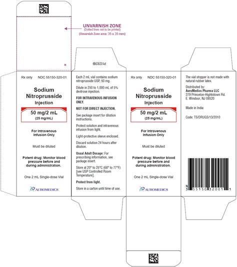 Dailymed Sodium Nitroprusside Injection