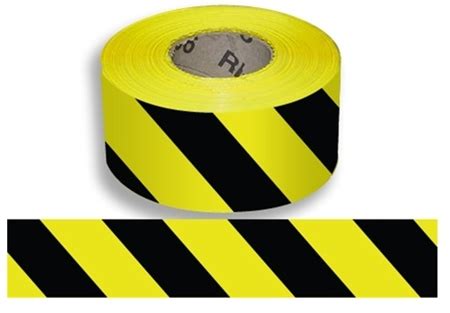 BLACK/YELLOW STRIPE - Barricade Tape