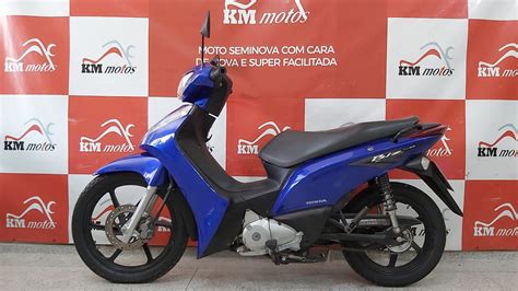 Honda Biz Ex Azul Km Motos Sua Loja De Motos Semi Novas