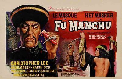 Christopher Lee The Face Of Fu Manchu 1965 Belgian 8 1 2 X 11 EBay