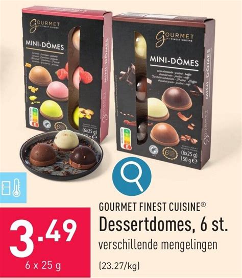 GOURMET FINEST CUISINE Dessertdomes 6 X 25g Promotie Bij ALDI