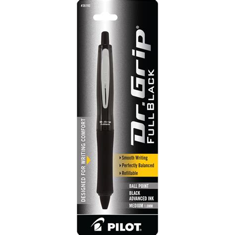 Dr Grip Fullblack Retractable Ballpoint Pen Medium Point Mm