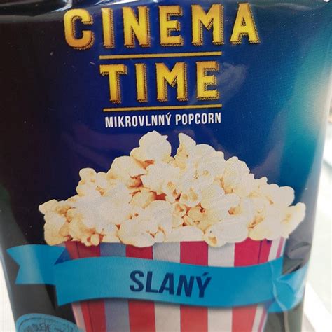 Slaný popcorn Cinema time kalorie kJ a nutriční hodnoty