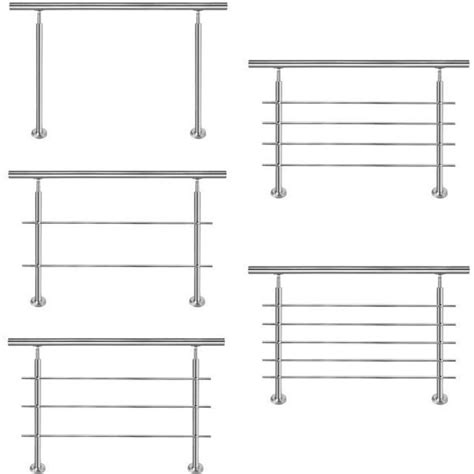 HENGMEI 150cm Rampe D Escalier Main Courante Murale Garde Corps Acier