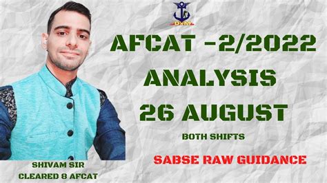 Afcat Analysis August Both Shifts Sabse Raw Practical