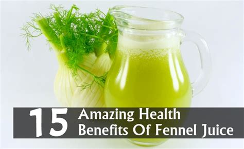 15 Amazing Health Benefits Of Fennel Juice Diy Health Remedy