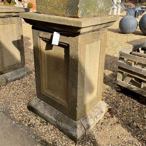 Pair Of Large Solid Stone Plinths Watling Reclamation