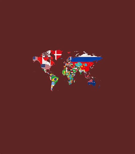 International World Flags Flags World Map for kids Digital Art by Vance ...