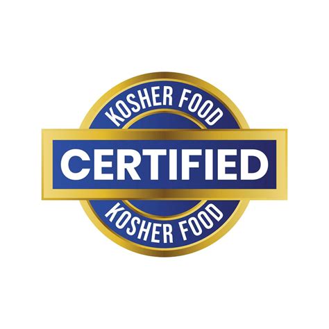 Kosher Food Certified Badge Rubber Stamp Emblem 100 Percent Kosher