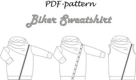 Biker Jacket Pdf Sewing Pattern Instant Download Tutorial A4 Letter