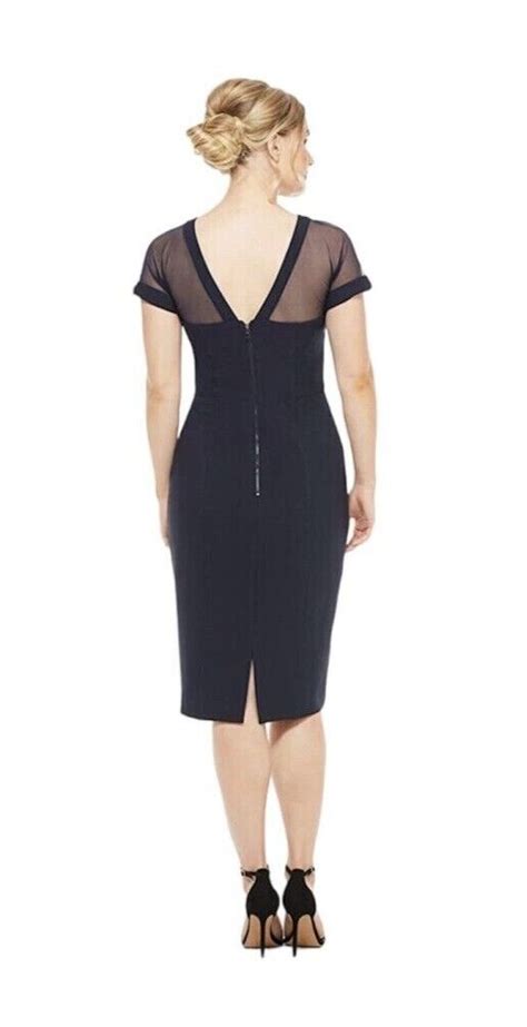 Maggy London Illusion Yoke Crepe Cocktail Dress In Na Gem