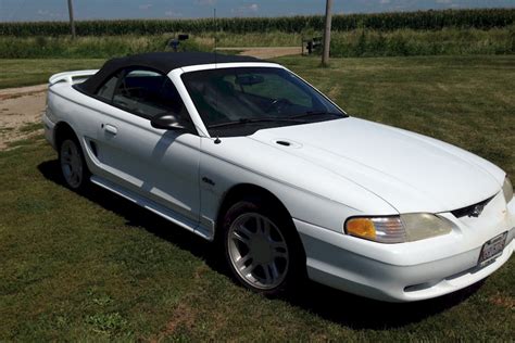 Crystal White 1996 Ford Mustang Gt Convertible