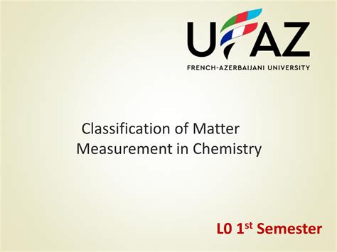 Solution Chapter 1 Classification Of Matter Measurement And Units
