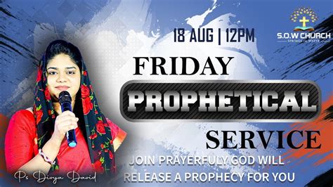 Friday Fasting Prayer Prophetical Live Ps Divya David Th Aug