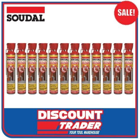 Soudal Genius Gun Gap Filling Expanding Foam Champagne 12 Pack 750ml