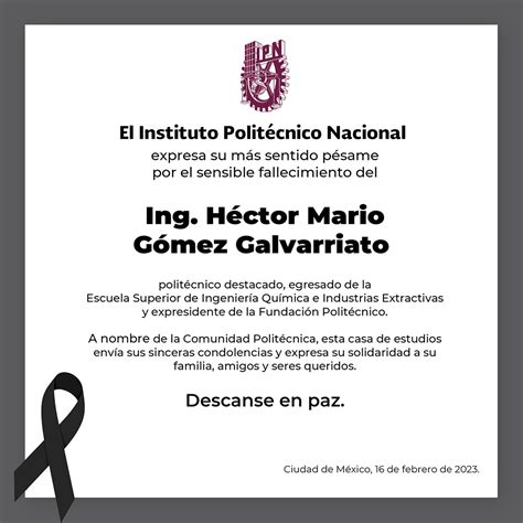 IPN on Twitter En la ComunidadPolitécnica lamentamos profundamente