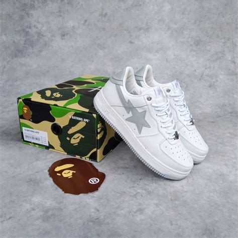 Jual Avor A Bathing Ape Jjjjound Bape Sta White Grey Shopee Indonesia