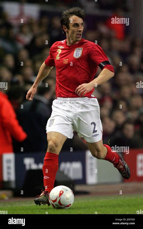 Gary Neville England Manchester United Fc Anfield Liverpool England