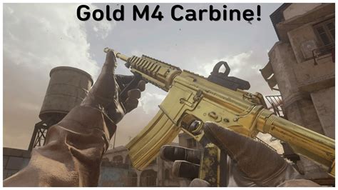 Gold M4 Carbine On MWR Modern Warfare Remastered YouTube