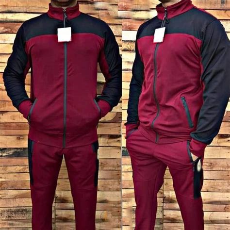 Polyester Maroon And Black Mens Sports Wear Tracksuit Size S Xxl Rs