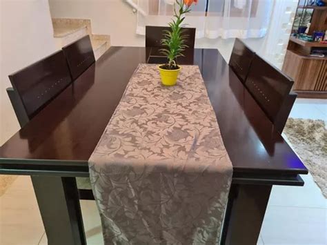 Caminho Trilho De Mesa Tecido Jacquard 1 40x0 40 Cinza MercadoLivre