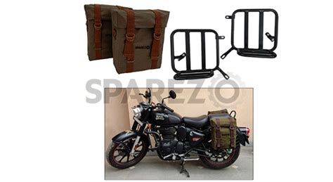 Royal Enfield New Classic Reborn Cc Military Pannier Bags With Fitting